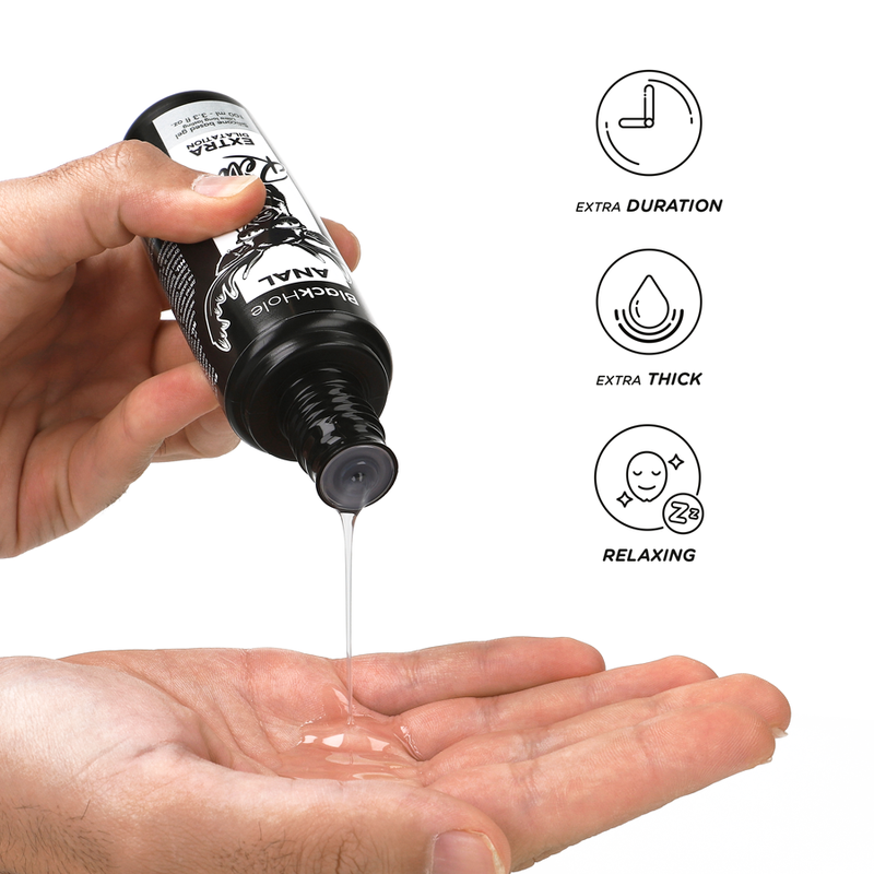 Lubrificante Anale Dilatante Black Hole — Base Silicone, 100 ml