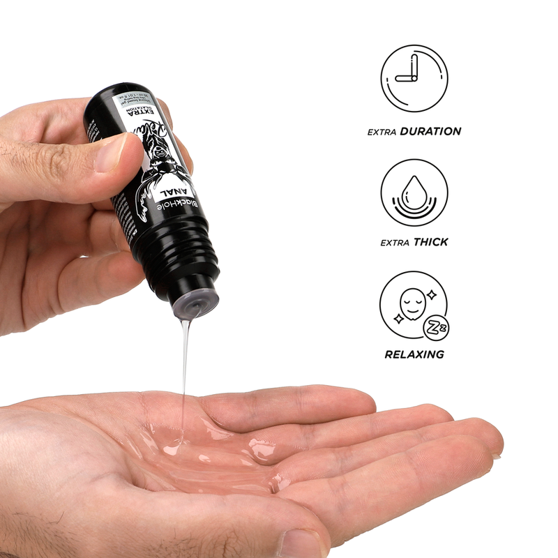 Lubrificante Anale Dilatante Black Hole — Base Silicone, 30 ml