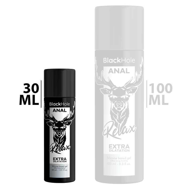 Lubrificante Anale Dilatante Black Hole — Base Silicone, 30 ml