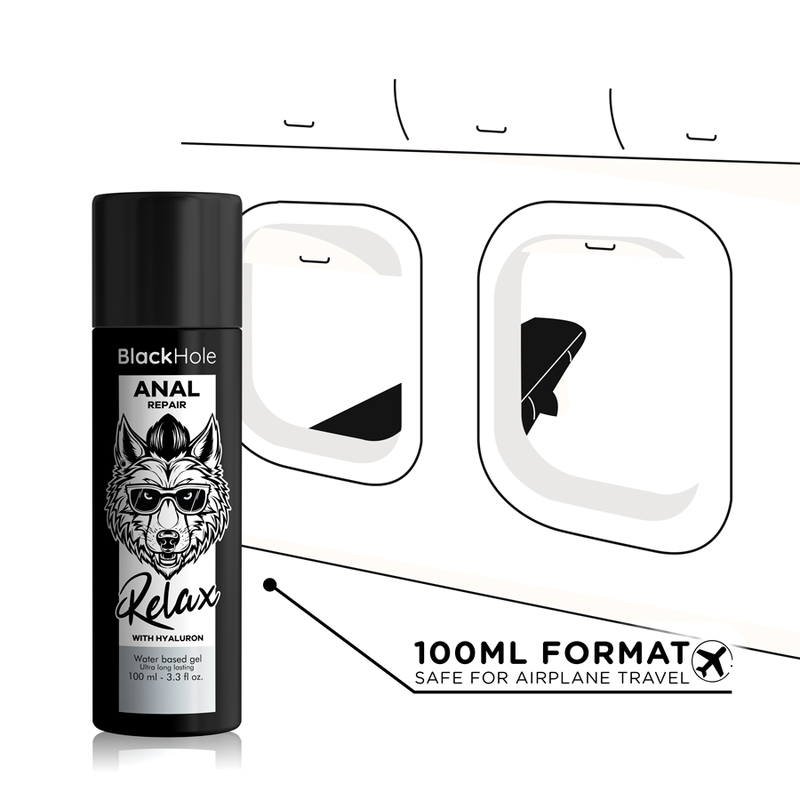 Lubrificante Anale Rilassante Black Hole — Acido Ialuronico 100 ml