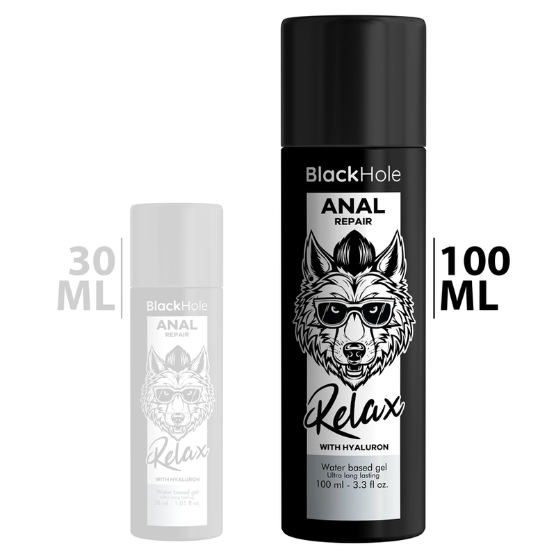 Lubrificante Anale Rilassante Black Hole — Acido Ialuronico 100 ml