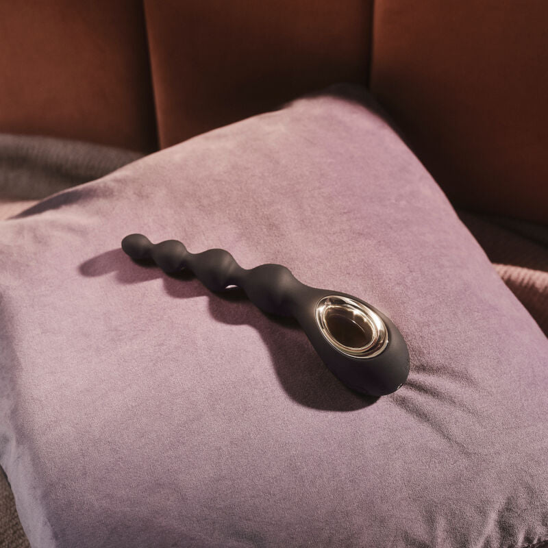 Plug Anale con Perline LELO Soraya Beads — Silicone, Nero