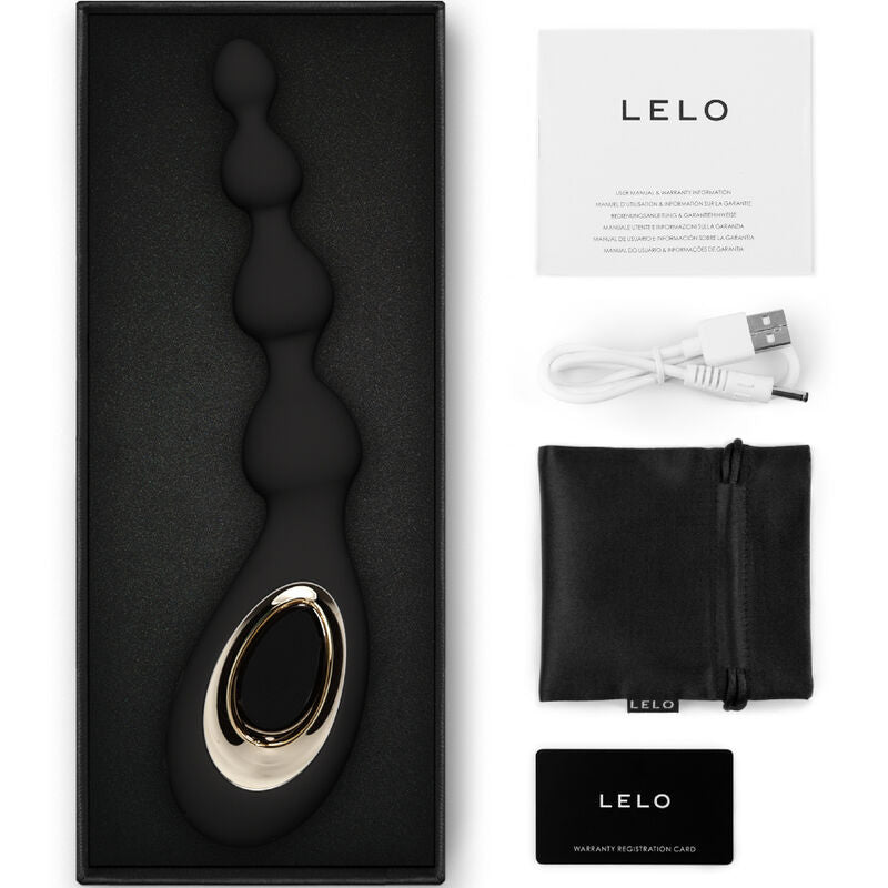Plug Anale con Perline LELO Soraya Beads — Silicone, Nero