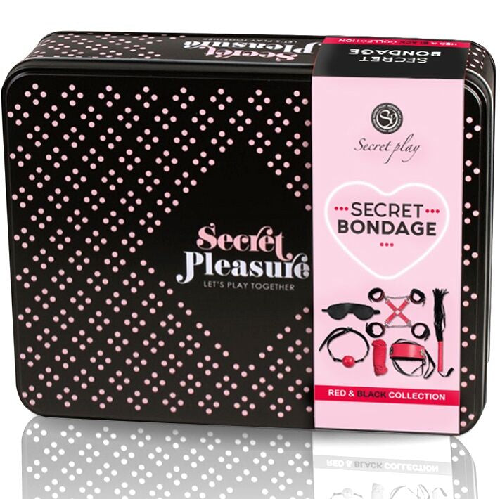 Kit Bondage BDSM Secretplay Rossa Collection — 6 Pezzi