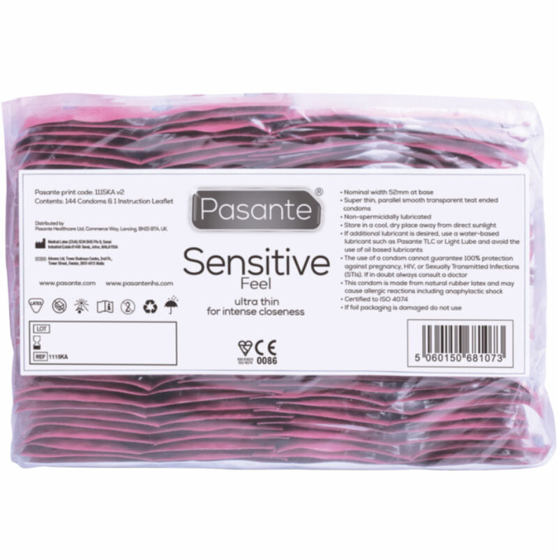 Preservativi Ultrasottili Pasante Sensitive Feel — 144 Pezzi