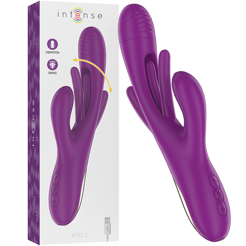 Vibratore Rabbit Ricaricabile Intense Apolo — 7 Modalità, Viola