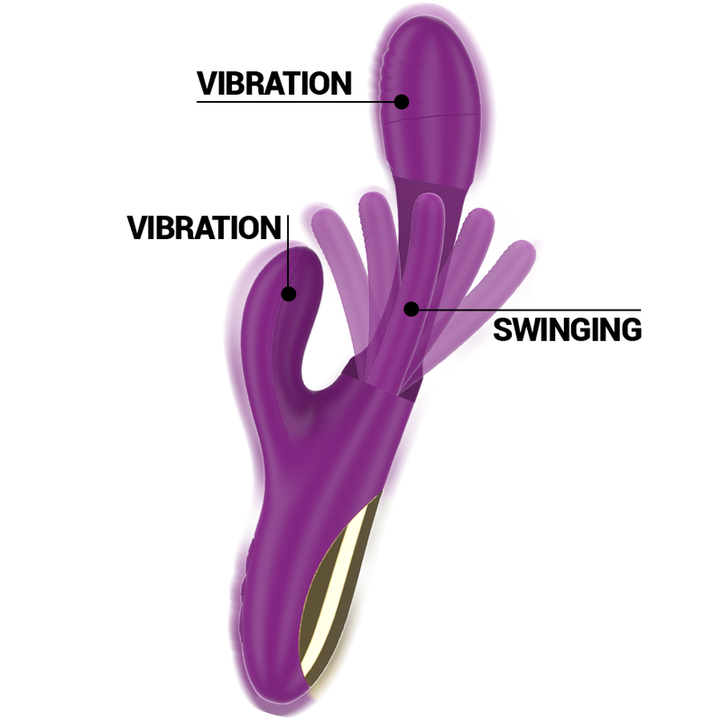 Vibratore Rabbit Ricaricabile Intense Apolo — 7 Modalità, Viola