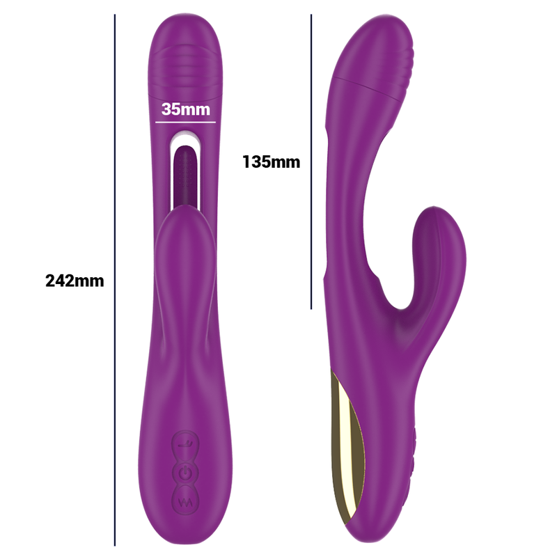Vibratore Rabbit Ricaricabile Intense Apolo — 7 Modalità, Viola
