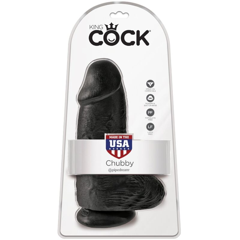 Dildo Realistico King Cock — 23 cm, Nero