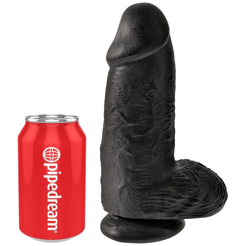Dildo Realistico King Cock — 23 cm, Nero