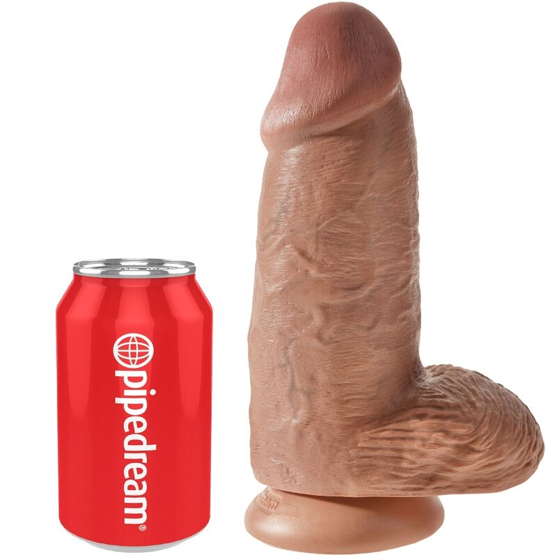 Dildo Realistico King Cock Chubby — 23 cm, Caramel