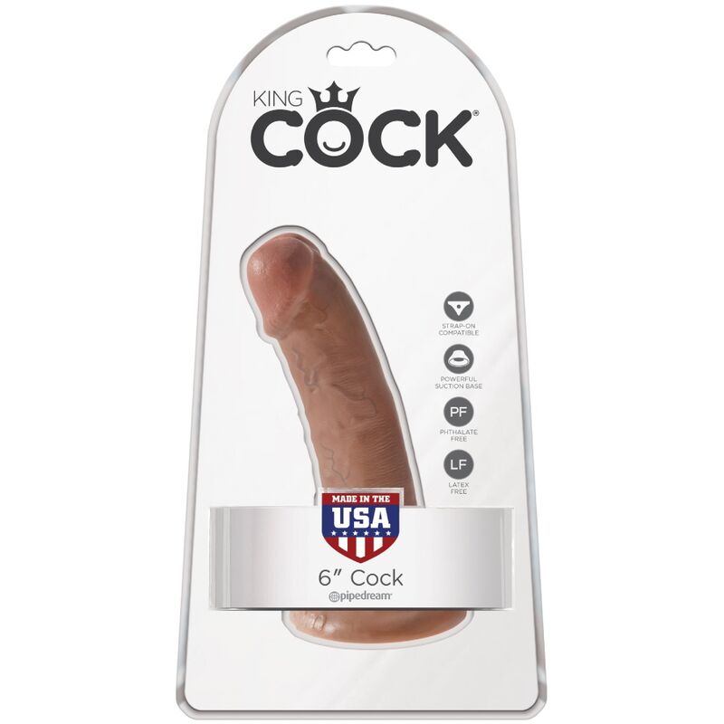 Dildo Realistico King Cock — 15 cm, Caramel