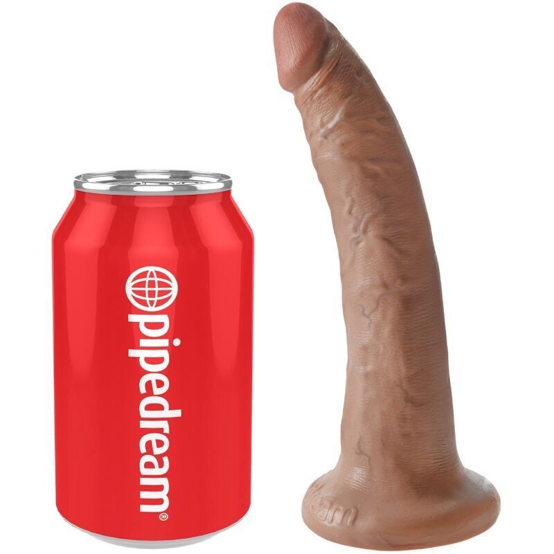 Dildo Realistico con Ventosa King Cock — 17.5 cm, Caramel