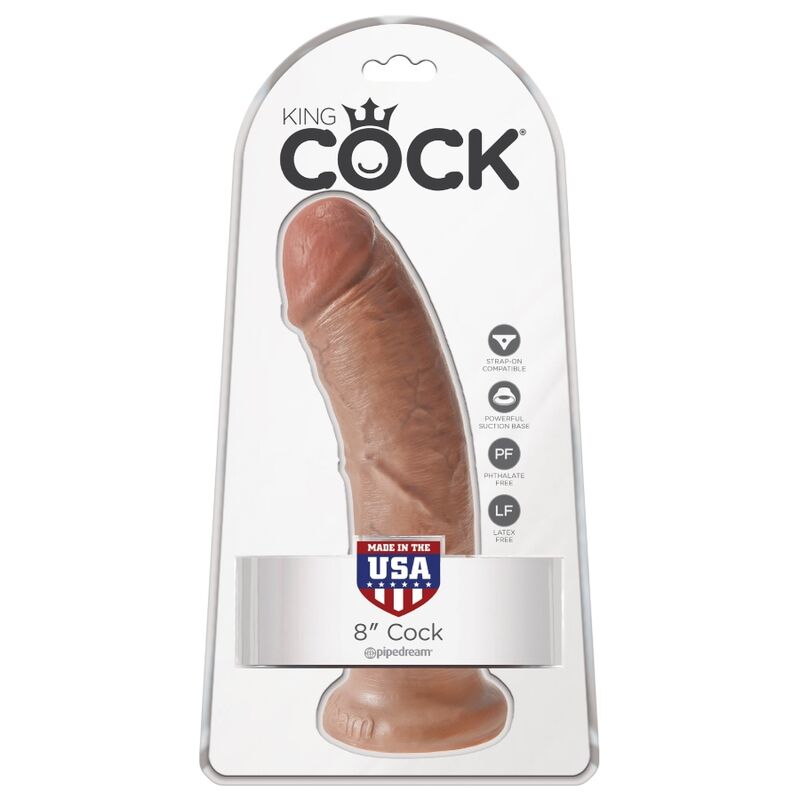Dildo Realistico King Cock — 19.5 cm, Caramel