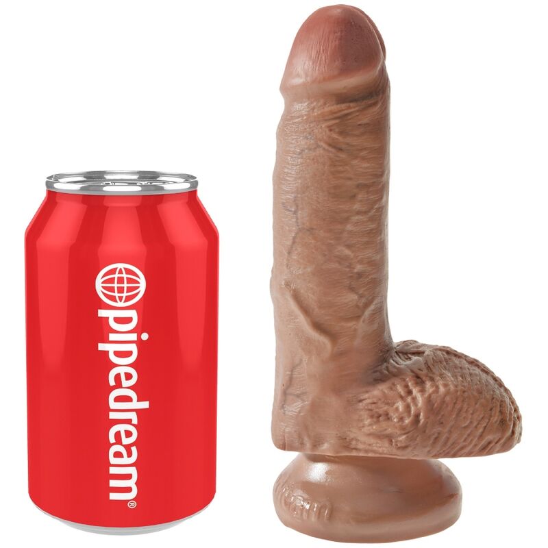 Dildo Realistico con Ventosa King Cock — 13,2 cm, Caramel