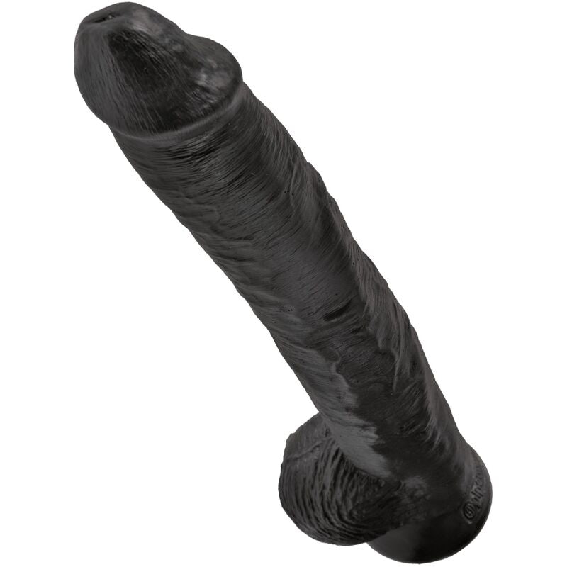 Dildo KING COCK Sfere Realistico 30.5 cm — Nero
