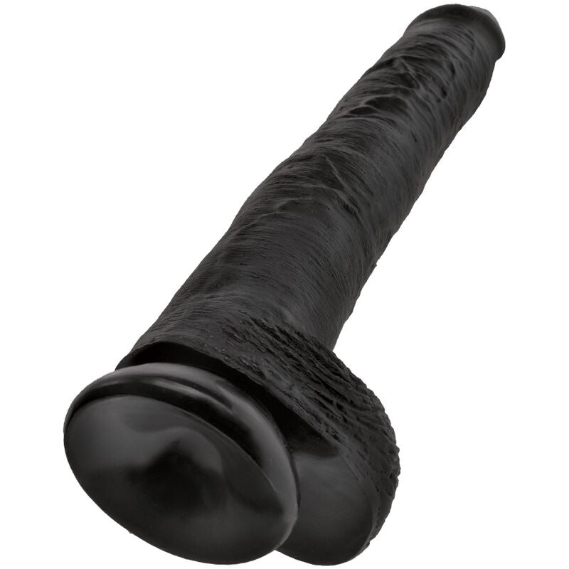 Dildo KING COCK Sfere Realistico 30.5 cm — Nero