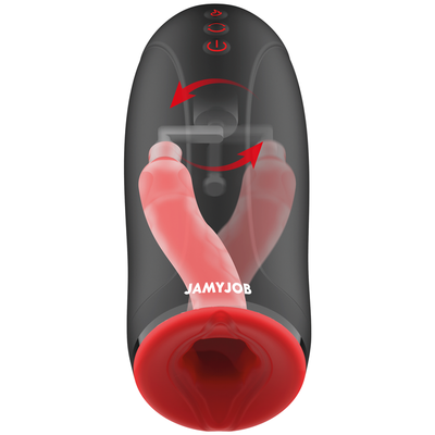 Masturbatore Maschile Vibrante Jamyjob Swing-R — Effetto Calore