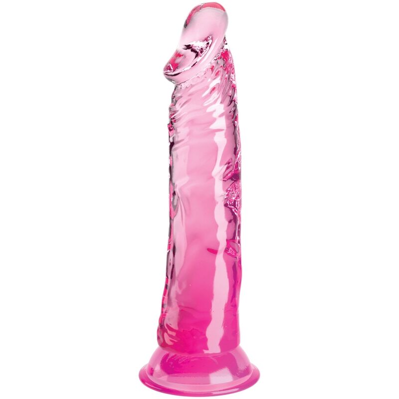 Dildo Realistico Traslucido King Cock Clear — 19,7 cm Rosa