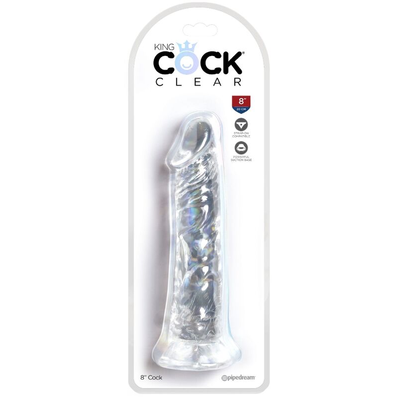 Dildo Realistico Trasparente King Cock Clear — 19,7 cm