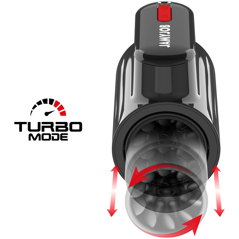 Masturbatore Maschile Turbo Jamyjob Vortex — Spinta e Rotazione 360°