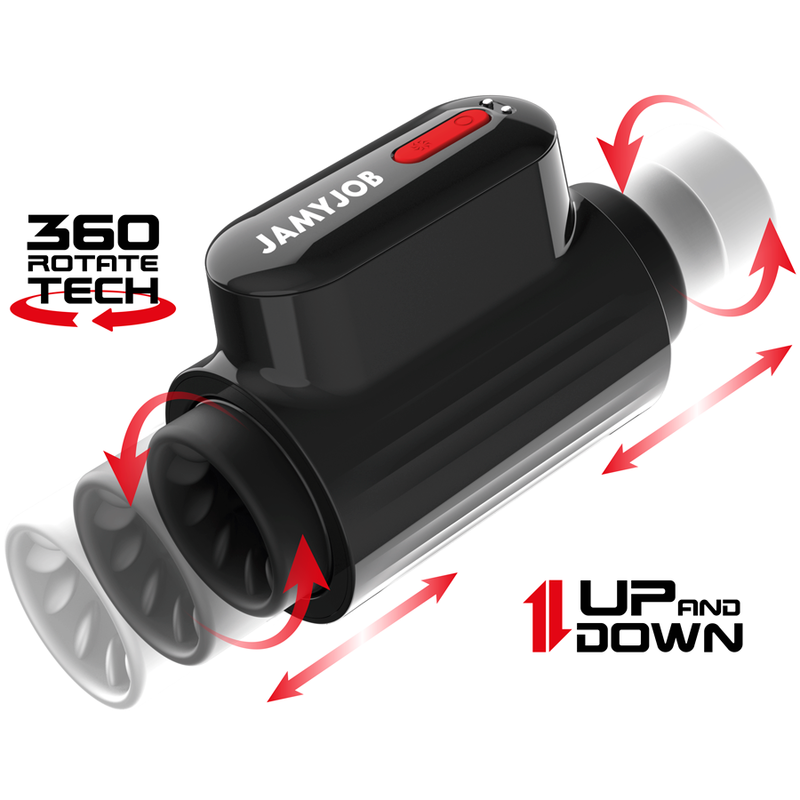 Masturbatore Maschile Turbo Jamyjob Vortex — Spinta e Rotazione 360°