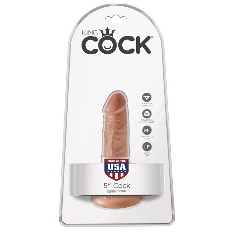 Dildo Realistico con Ventosa King Cock — 12 cm, Caramel