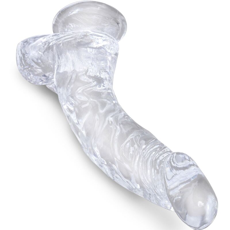 Dildo Realistico con Sfere King Cock Clear — 16,5 cm
