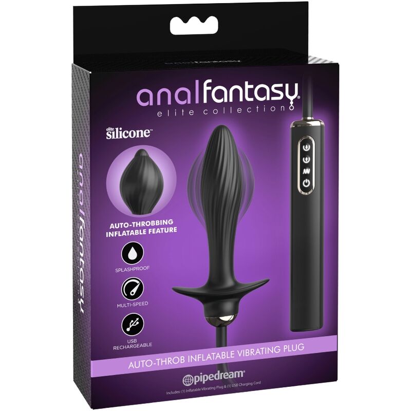 Vibratore Anale Gonfiabile Anal Fantasy Elite Auto-Throb — Silicone