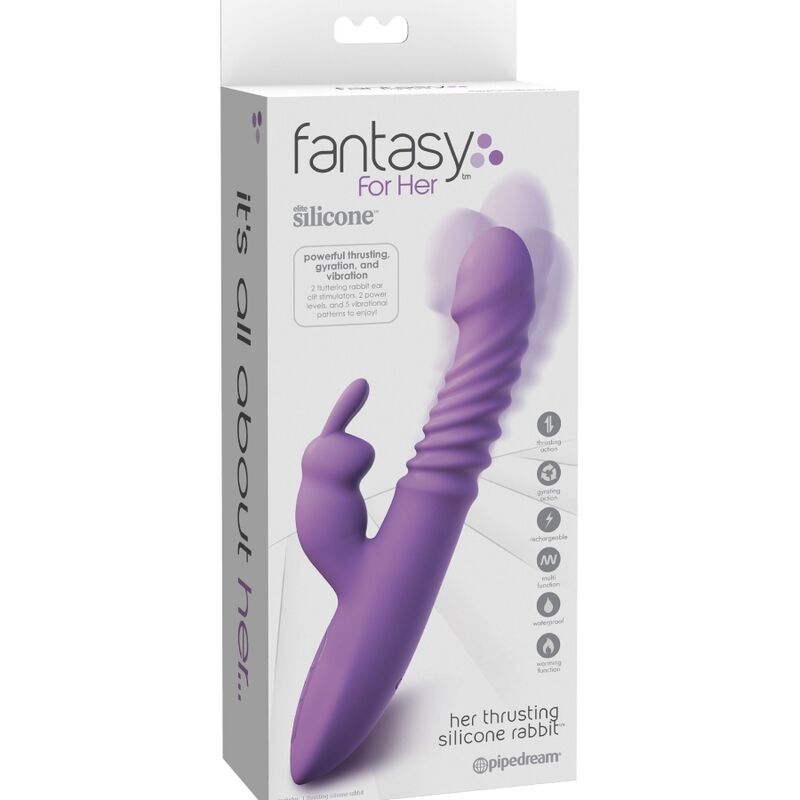 Vibratore Coniglio Fantasy For Her Calore & Vibrazione Viola