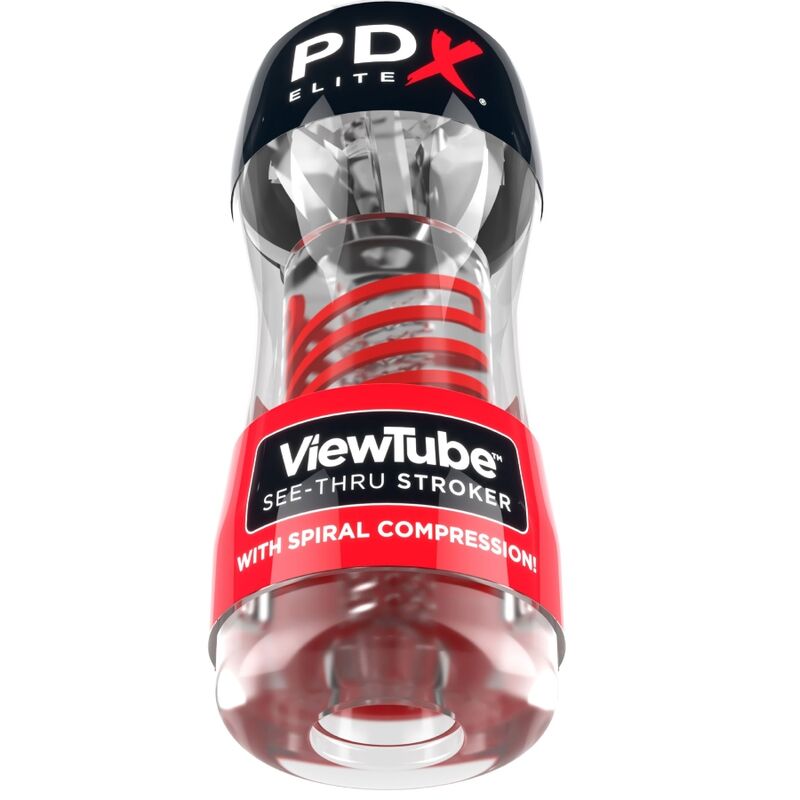 Masturbatore Maschile Trasparente PDX Elite ViewTube 2 — Spirale
