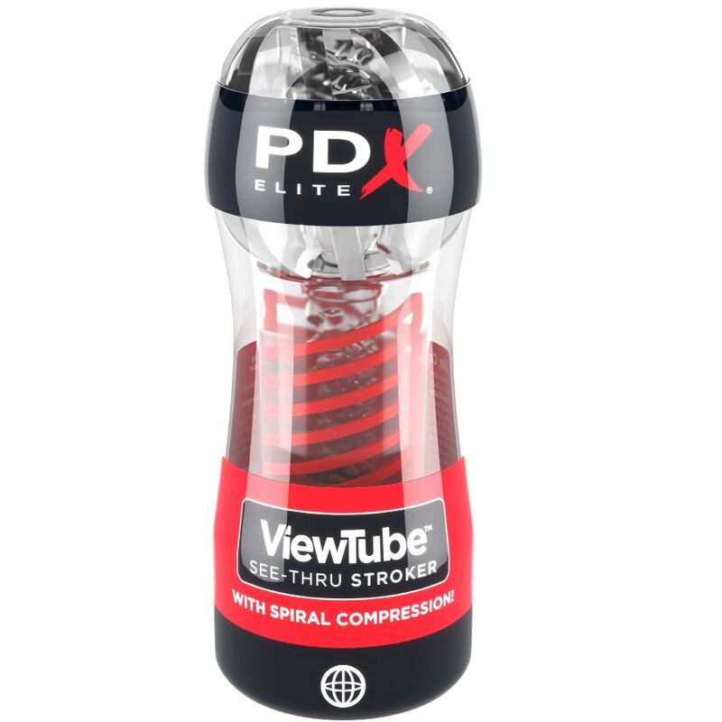 Masturbatore Maschile Trasparente PDX Elite ViewTube 2 — Spirale