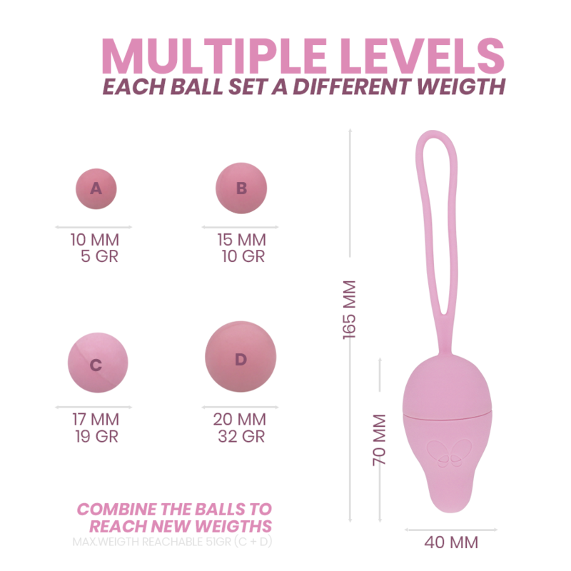 Pallina Vaginale Kegel Intimichic Pelvis Health I 2.0 — Silicone