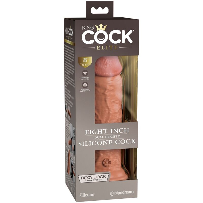 Dildo Realistico Silicone Dual Density King Cock Elite — 20 cm