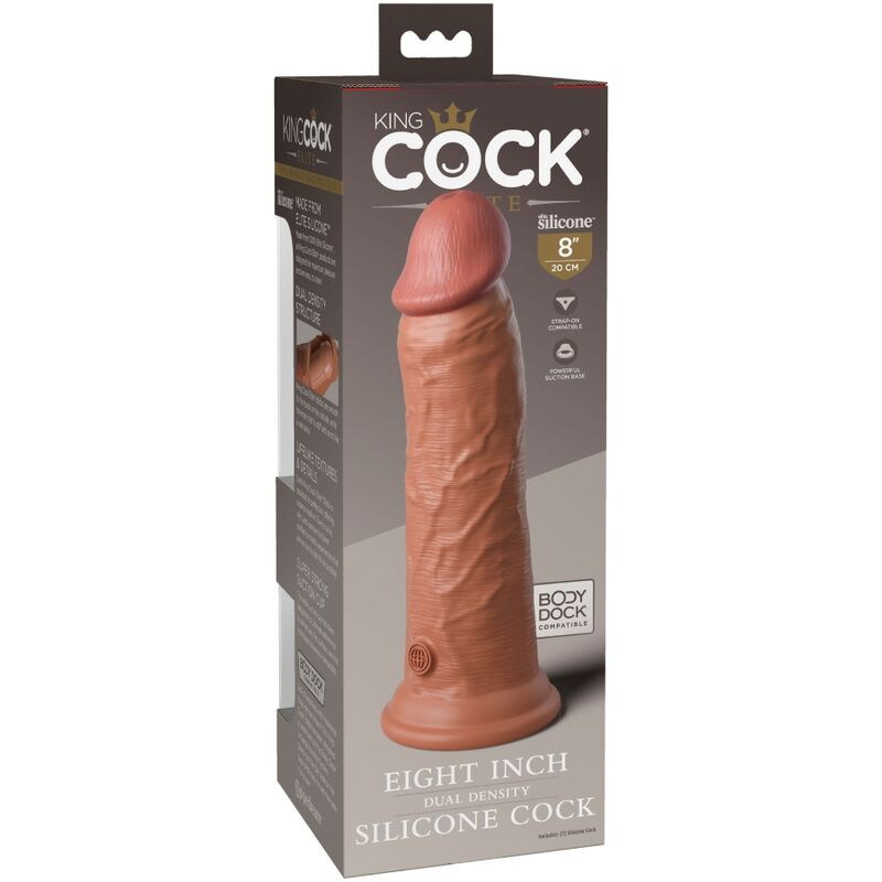Dildo Realistico Silicone Dual Density King Cock Elite — 20 cm