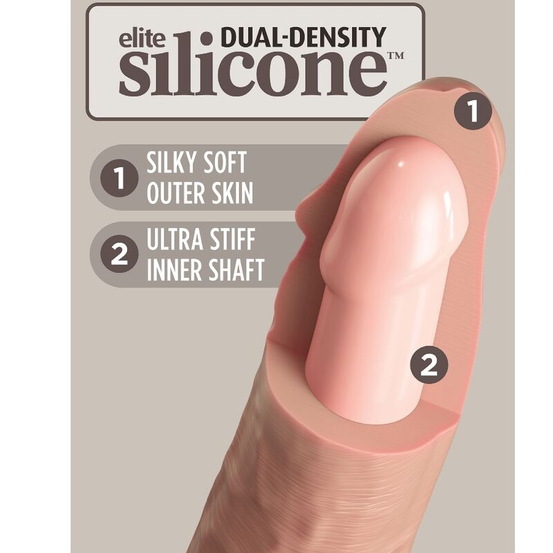 Dildo Realistico Doppia Densità King Cock Elite — Silicone 23 cm