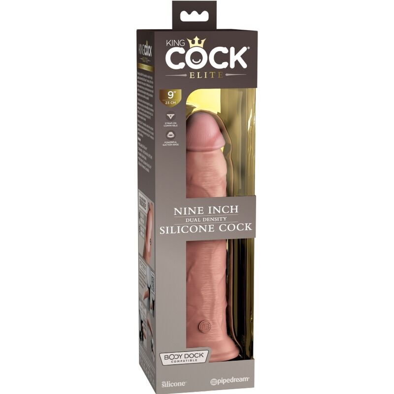 Dildo Realistico Doppia Densità King Cock Elite — Silicone 23 cm