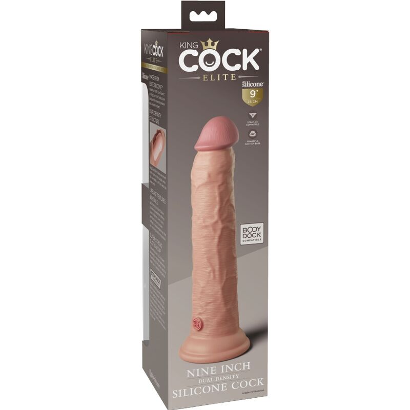 Dildo Realistico Doppia Densità King Cock Elite — Silicone 23 cm
