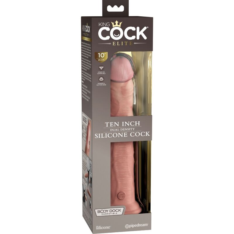 Dildo Realistico Silicone Doppia Densità King Cock Elite — 25 cm