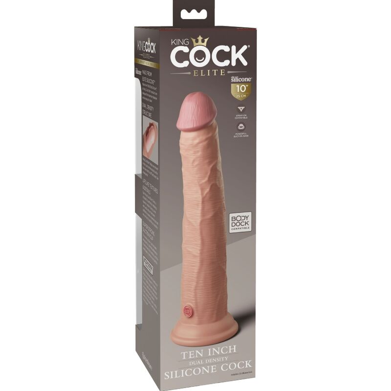 Dildo Realistico Silicone Doppia Densità King Cock Elite — 25 cm