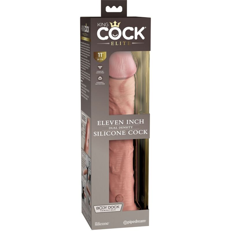 Dildo Realistico Doppia Densità King Cock Elite — Silicone 28 cm