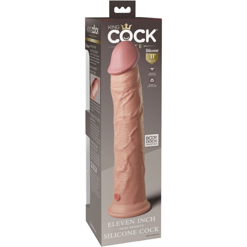 Dildo Realistico Doppia Densità King Cock Elite — Silicone 28 cm