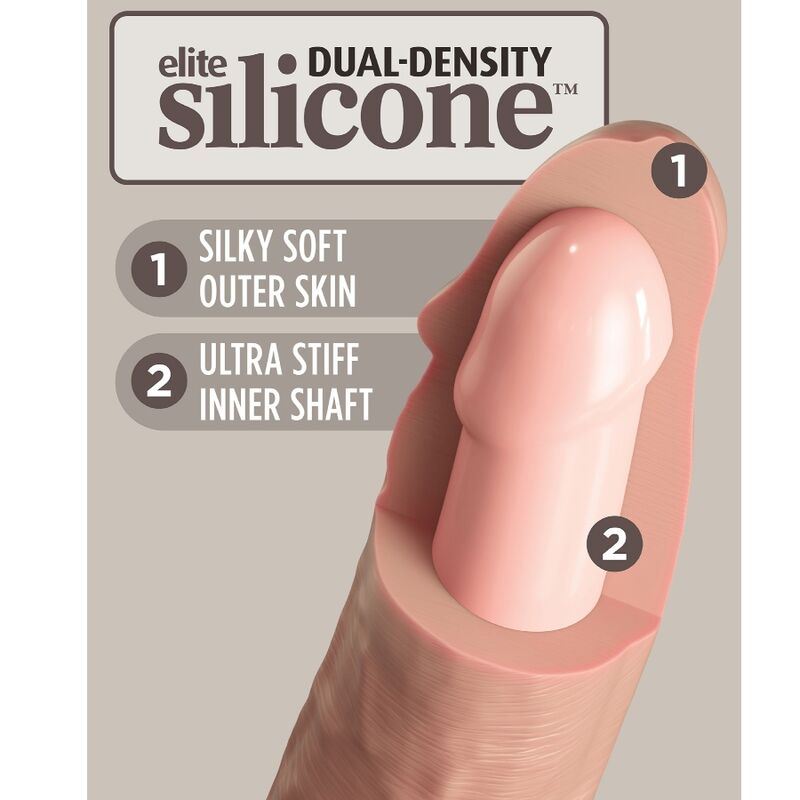 Dildo Realistico Vibrante King Cock Elite — Silicone 15 cm