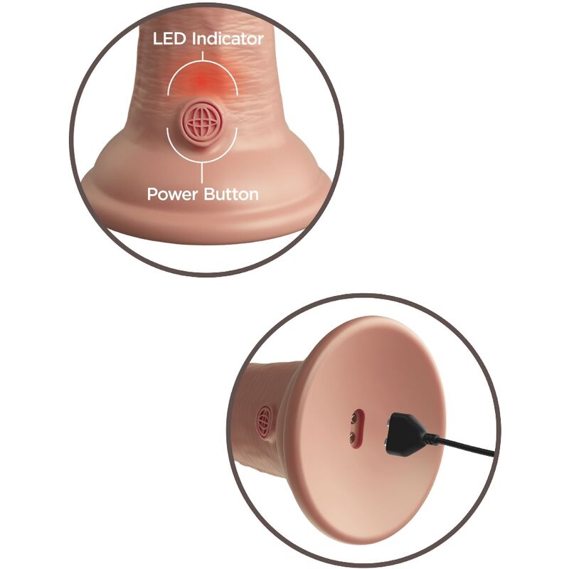 Dildo Realistico Vibrante King Cock Elite — Silicone 15 cm
