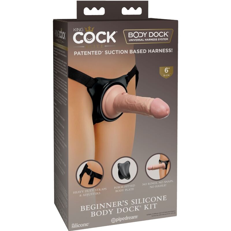 Imbracatura Strapless con Dildo King Cock Elite — 15,2 cm