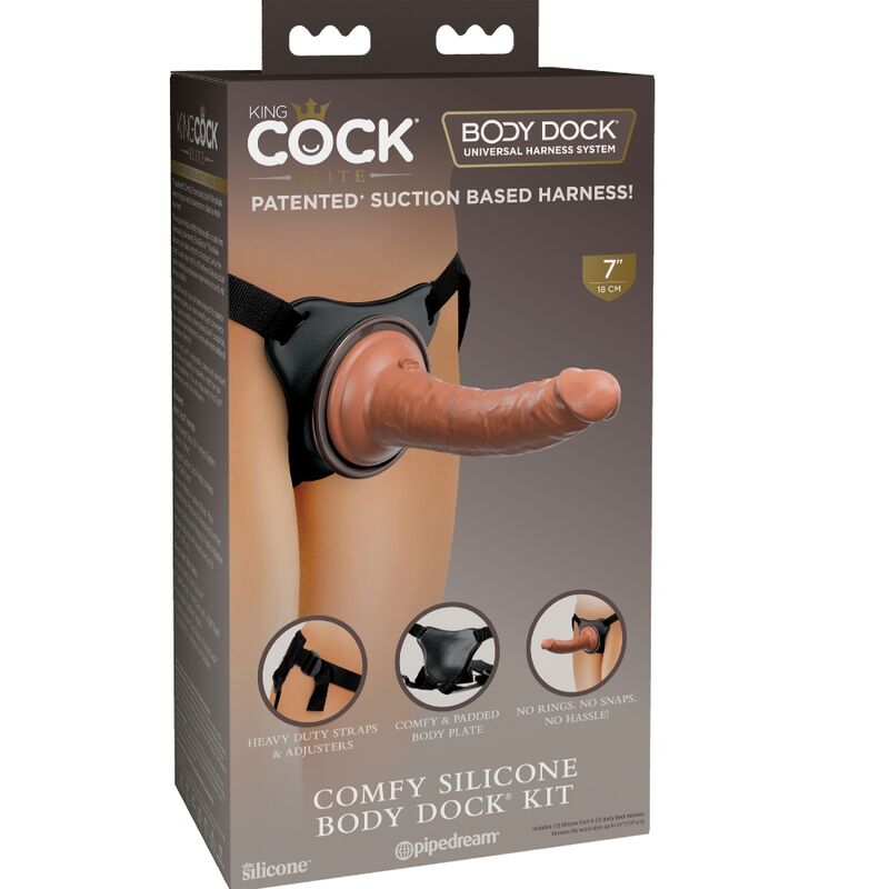Imbracatura Strapless King Cock Elite — Dildo Silicone 17,8 cm