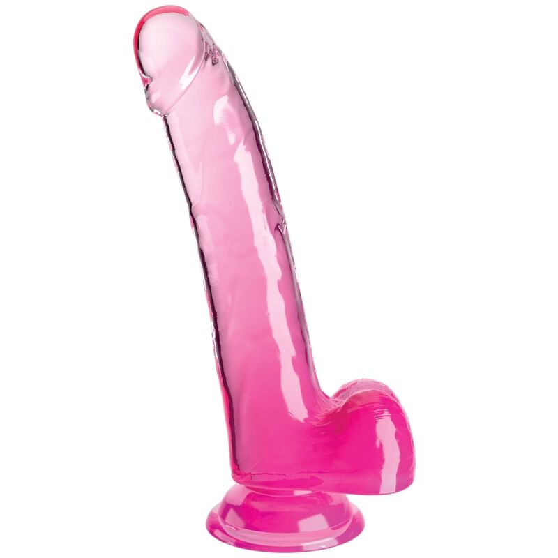 Dildo Realistico King Cock Clear con Testicoli — 20 cm, Rosa