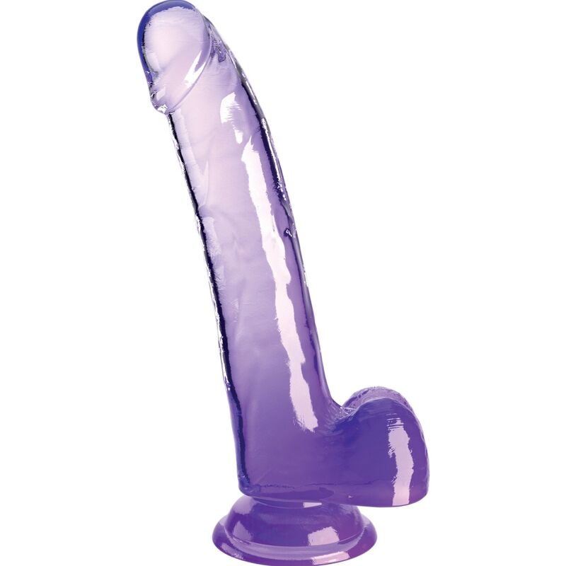 Dildo Realistico con Testicoli King Cock Clear — 20,3 cm Viola