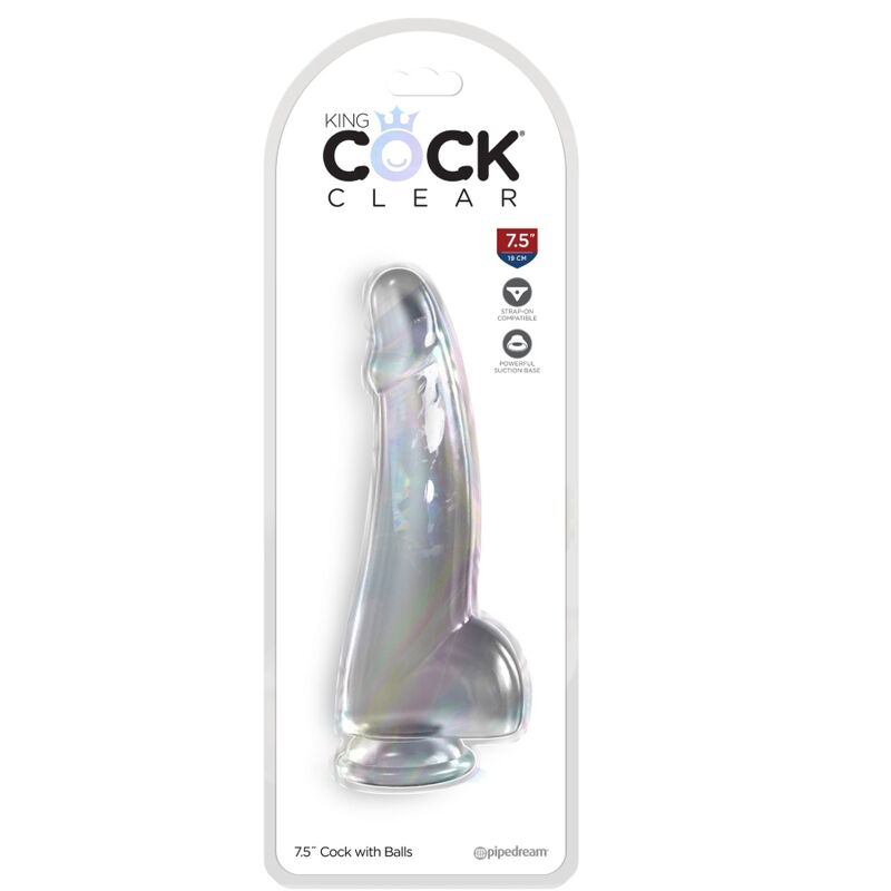 Dildo Realistico Trasparente King Cock Clear — 15,2 cm