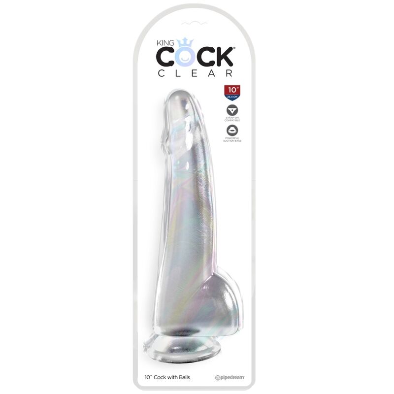 Dildo Realistico con Testicoli King Cock Clear — 19 cm